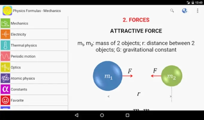 Physics Formulas Free android App screenshot 2